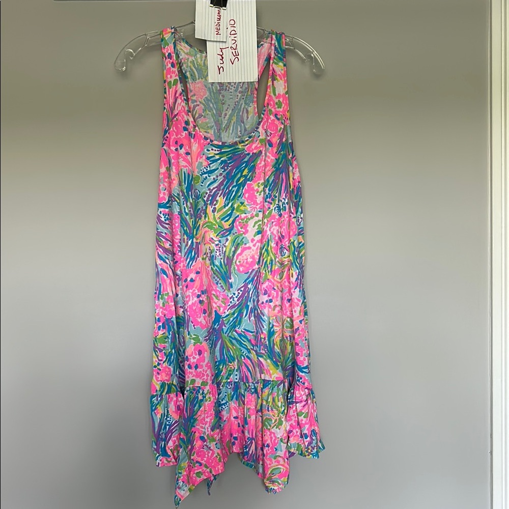 Lilly Pulitzer halter type tank dress.